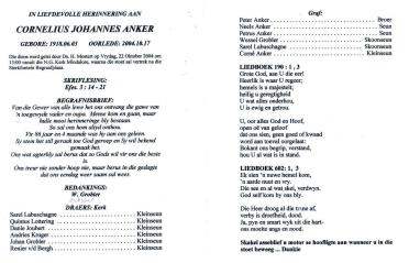 ANKER-Cornelius-Johannes-1918-2004-M