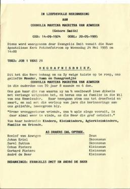 ASWEGEN-VAN-Cornelia-Martina-Magritha-née-Smith-1924-1995-F