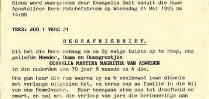 ASWEGEN-VAN-Cornelia-Martina-Magritha-née-Smith-1924-1995-F