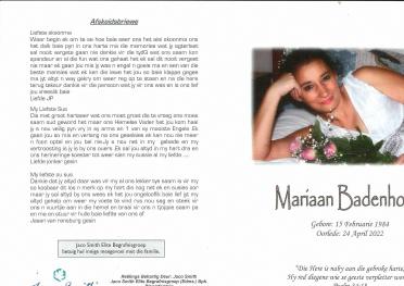 BADENHORST-Marihana-Nn-Mariaan-nee-JansenVanRensburg-1984-2022-F