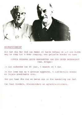 BADENHORST-Sophia-Susanna-Lesya-Margaretha-VanDenOever-nee-Kruger-1907-1988-F
