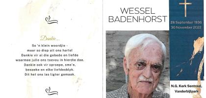 BADENHORST-Wessel-Johannes-Hendrik-Nn-Wessel.Wes-1936-2022-M