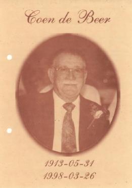 BEER-DE-Coenraad-Eduard-1913-1998-M