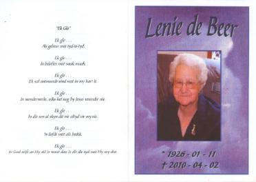BEER-DE-Lenie-1926-2010-F