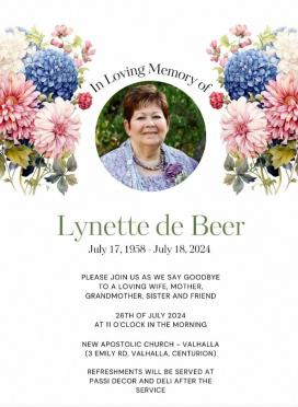 BEER-DE-Lynette-1958-2024-F
