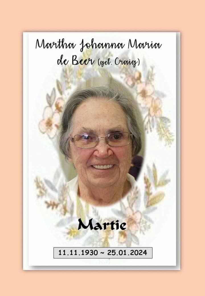 BEER-DE-Martha-Johanna-Maria-Nn-Martie-nee-Craig-1930-2024-F_1