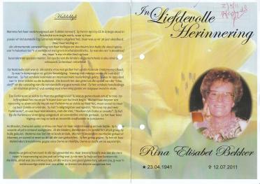BEKKER-Rina-Elisabet-Nn-Rina-1941-2011-F