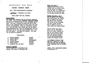 BEKKER-Johannes-Stephanus-1920-1981-M