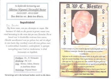BESTER-Albertus-Wynand-Christoffel-1929-2009-Ds-M