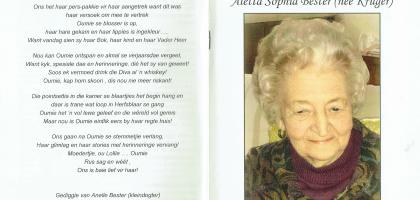 BESTER-Aletta-Sophia-Nn-Lettie-nee-Krüger-1925-2018-F