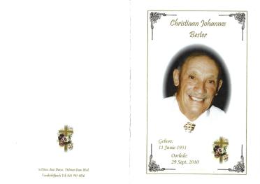 BESTER-Christiaan-Johannes-1931-2010-M