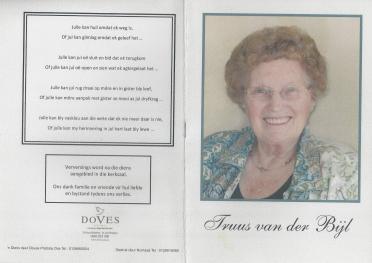 BIJL-VAN-DER-Geertruida-Nn-Truus-nee-Eikelenboom-1930-2016-F