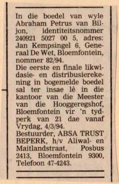 BILJON-VAN-Abraham-Petrus-1924-1994-M_99