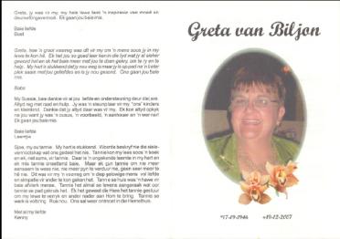 BILJON-VAN-Margaretha-Louise-Nn-Gretha-nee-Enslin-1946-2007-F