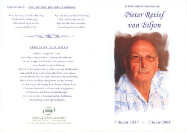 BILJON-VAN-Pieter-Retief-1937-2009-M