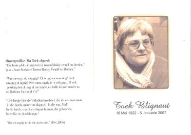 BLIGNAUT-Johanna-Marthina-Sophia-Nn-Toek-nee-Venter-1922-2007-F