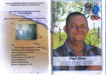 BLOM-Paul-Nicolaas-Nn-Paul-1971-2014-M