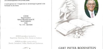 BODENSTEIN-Gert-Pieter-Nn-Gert-1934-2012-M