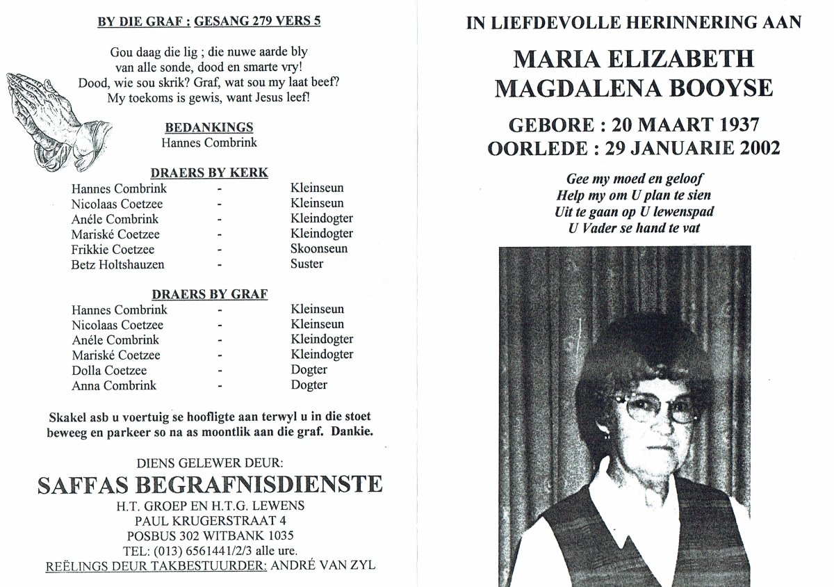 BOOYSE-Maria-Elizabeth-Magdalena-Nn-Marie-1937-2002-F_1