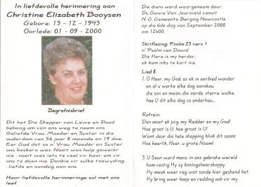 BOOYSEN-Christine-Elizabeth-Nn-Christine-nee-VanDerWesthuizen-1943-2000-F