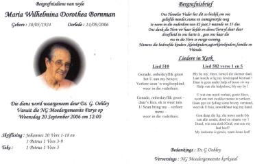 BORNMAN-Maria-Wilhelmina-Dorothea-1924-2006-F