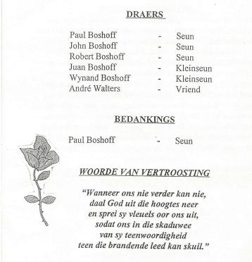 BOSHOFF-Bossie-1919-1998-M-97