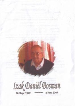 BOSMAN-Izak-Daniël-1922-2004-M