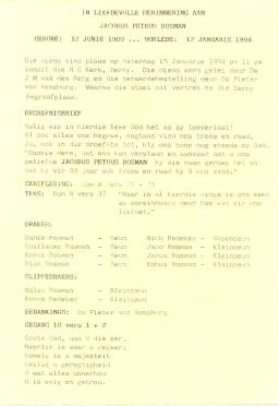 BOSMAN-Jacobus-Petrus-1909-1994-M