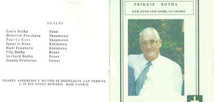 BOTHA-Frikkie-1930-2002-M