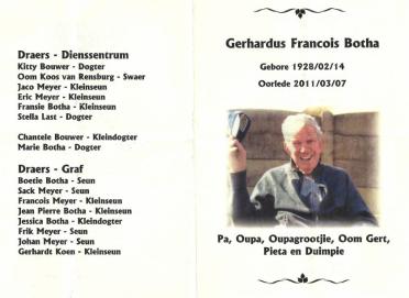 BOTHA-Gerhardus-Francois-Nn-Gert.Pieta.Duimpie-1928-2011-M