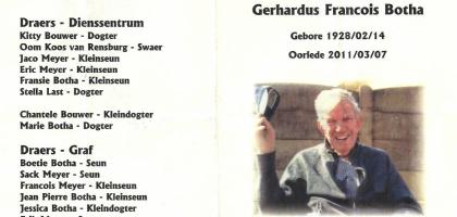 BOTHA-Gerhardus-Francois-Nn-Gert.Pieta.Duimpie-1928-2011-M