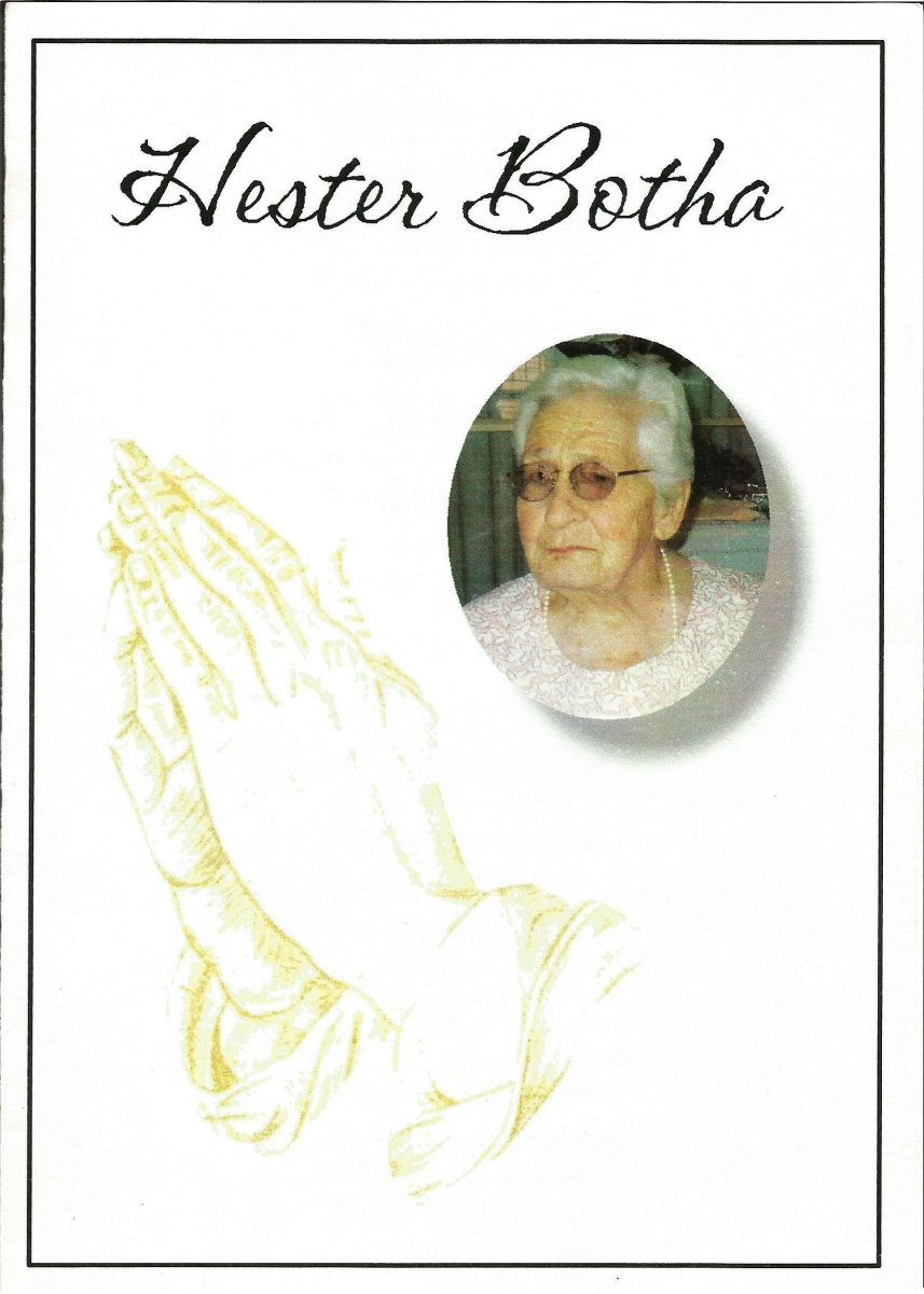 BOTHA-Hester-Minzina-Nn-Hester-1917-2008-F-1