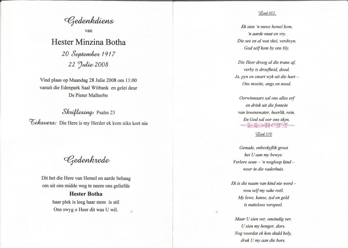 BOTHA-Hester-Minzina-Nn-Hester-1917-2008-F-2