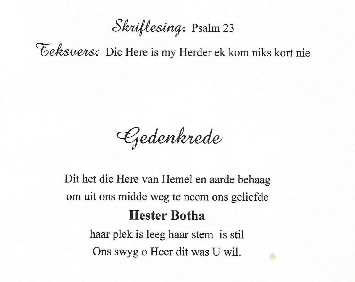 BOTHA-Hester-Minzina-Nn-Hester-1917-2008-F-97