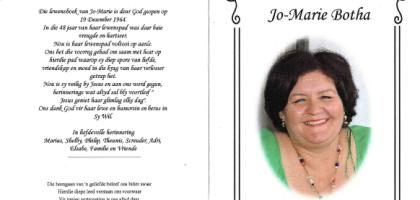 BOTHA-Johanna-Maria-Nn-JoMarie-nee-LeRoux-1964-2013-F