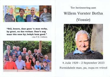 BOTHA-Willem-Vorster-Nn-Vossie-1929-2023-M