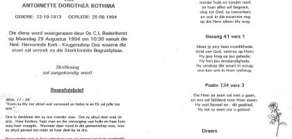 BOTHMA-Antoinette-Dorothea-1913-1994