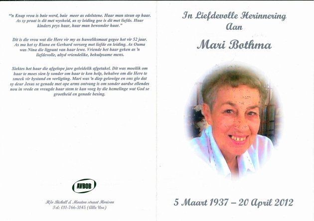BOTHMA-Maria-Magdalena-Elizabeth-Nn-Marie-1937-2012-F_1