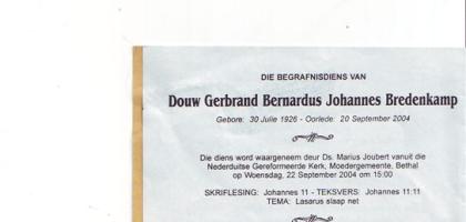 BREDENKAMP-Douw-Gerbrand-Bernardus-Johannes-1926-2004