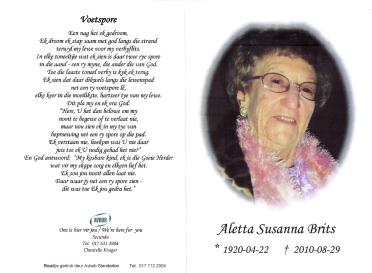 BRITS-Aletta-Susanna-1920-2010-F