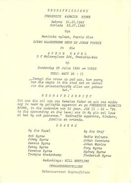 BYRNE-Frederick-Warwick-1940-1990-M