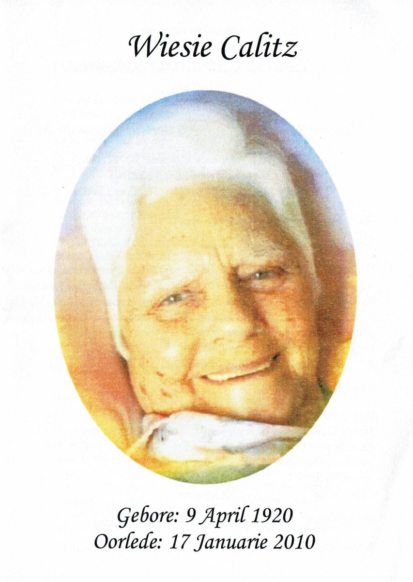 CALITZ-Louisa-Catharina-Johanna-Nn-Wiesie-1920-2010-F_1