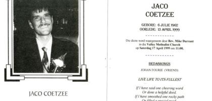COETZEE-Jaco-1962-1999-M