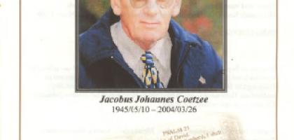 COETZEE-Jacobus-Johannes-1945-2004-M