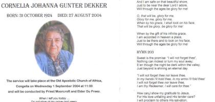 DEKKER-Cornelia-Johanna-Gunter-1924-2004-F
