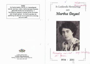 DEYSEL-Martha-Susanna-Nn-Martha-1934-2011-F
