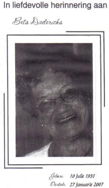 DIEDERICKS-Bets-1931-2007-F