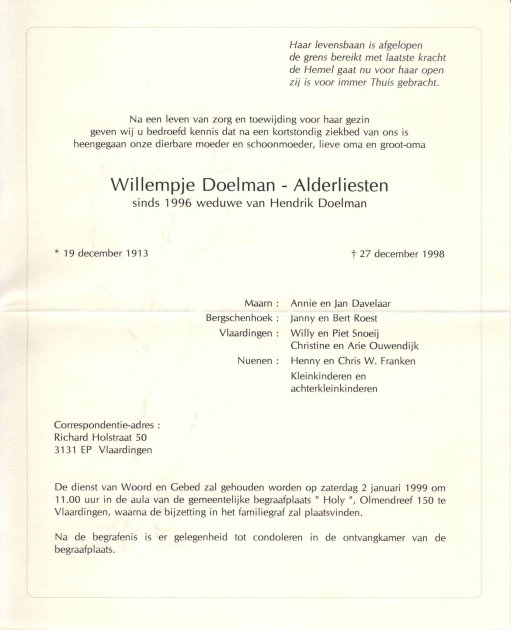 DOELMAN-ALDERLIESTEN-Willempje-1913-1998-M_1