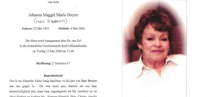DREYER-Johanna-Maggel-Maria-Nn-Joey-nee-Human-1933-2006-F