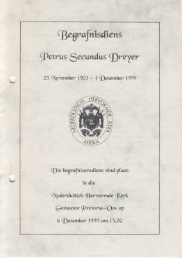 DREYER-Petrus-Secundus-1921-1999-M